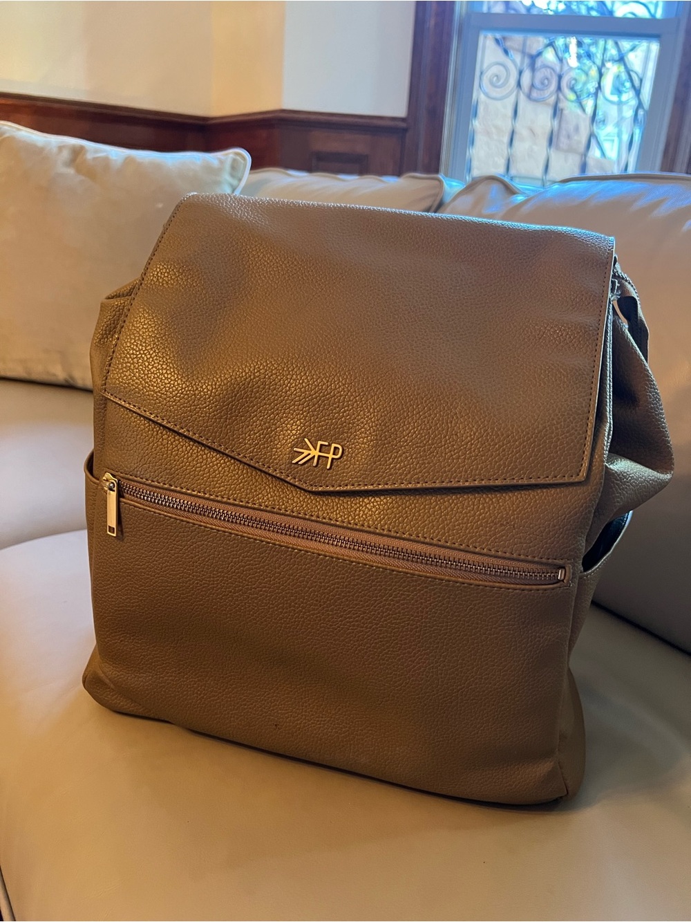 Freshly Picked Taupe Baby Backpack